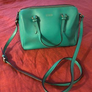 Jade Coach Top Handle Bag with Cross-body Strap